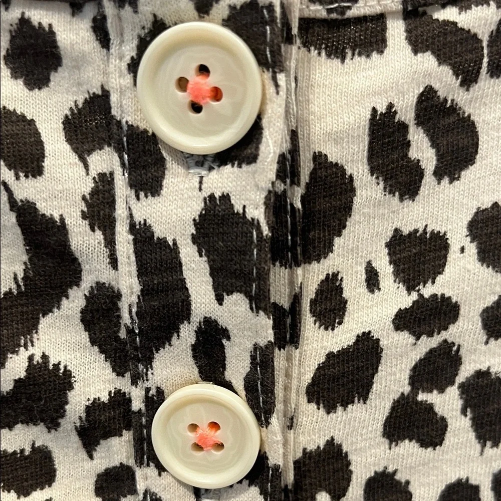 Crewcuts NEW Girls' Leopard Print Short Sleeve Romper in Black and Cream